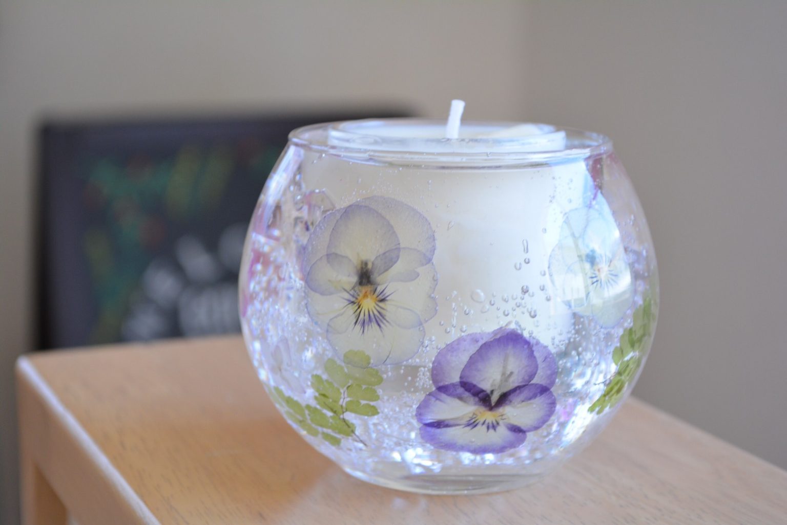 押し花アロマジェルキャンドル レッスン＆サービス アースキャンドル earth candle